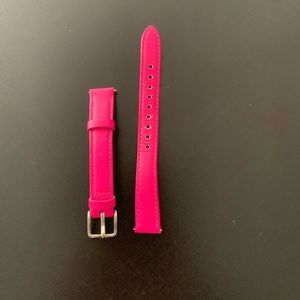 Pink fossil leather watch band 14mm